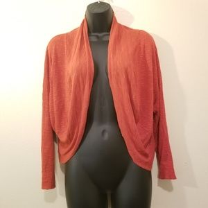 💎Cato Rusty Orange Long Sleeve Shrug